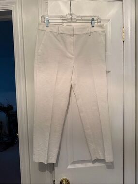 LOFT White Cropped Ankle Pants
